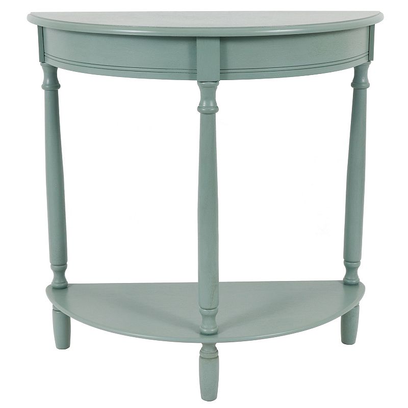 Decor Therapy Simplify Half Round Accent Table, Blue