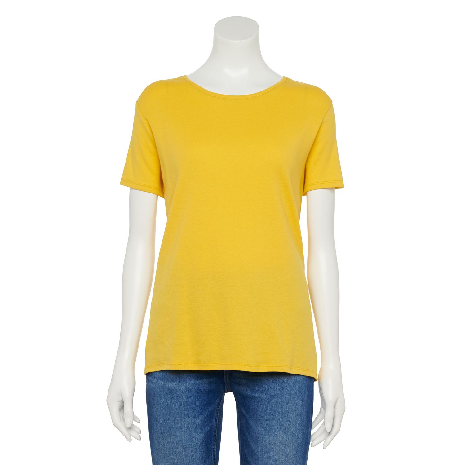 yellow petite tops