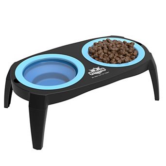 PetMaker Blue Elevated Pet Bowls with Nonslip Stand for Dogs & Cats