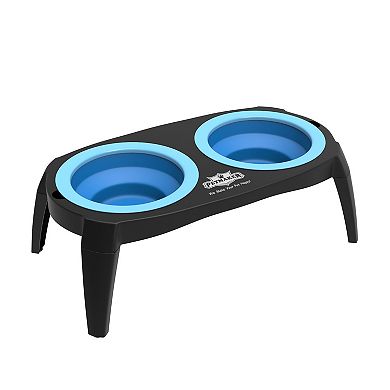 PetMaker Blue Elevated Pet Bowls with Nonslip Stand for Dogs & Cats