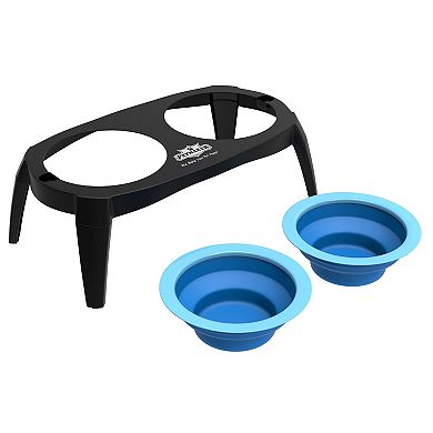 PetMaker Blue Elevated Pet Bowls with Nonslip Stand for Dogs & Cats
