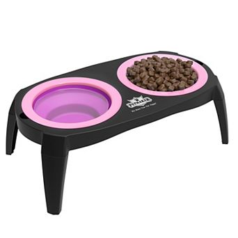 PetMaker Pink Elevated Pet Bowls with Nonslip Stand for Dogs & Cats