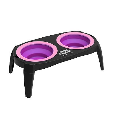 PetMaker Pink Elevated Pet Bowls with Nonslip Stand for Dogs & Cats