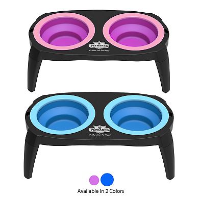 PetMaker Pink Elevated Pet Bowls with Nonslip Stand for Dogs & Cats