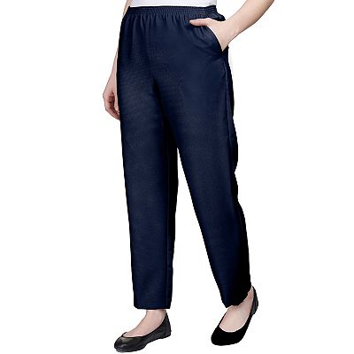 Petite Alfred Dunner Classic Pull On Straight Leg Pants