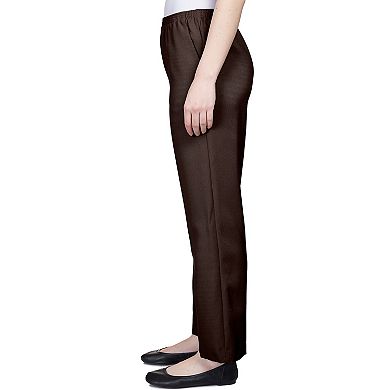 Petite Alfred Dunner Classic Pull-On Straight-Leg Pants