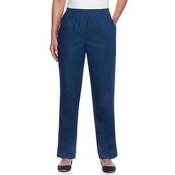 Petite Alfred Dunner Classic Pull-On Straight-Leg Pants