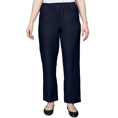 Petite Alfred Dunner Classic Pull On Straight Leg Pants