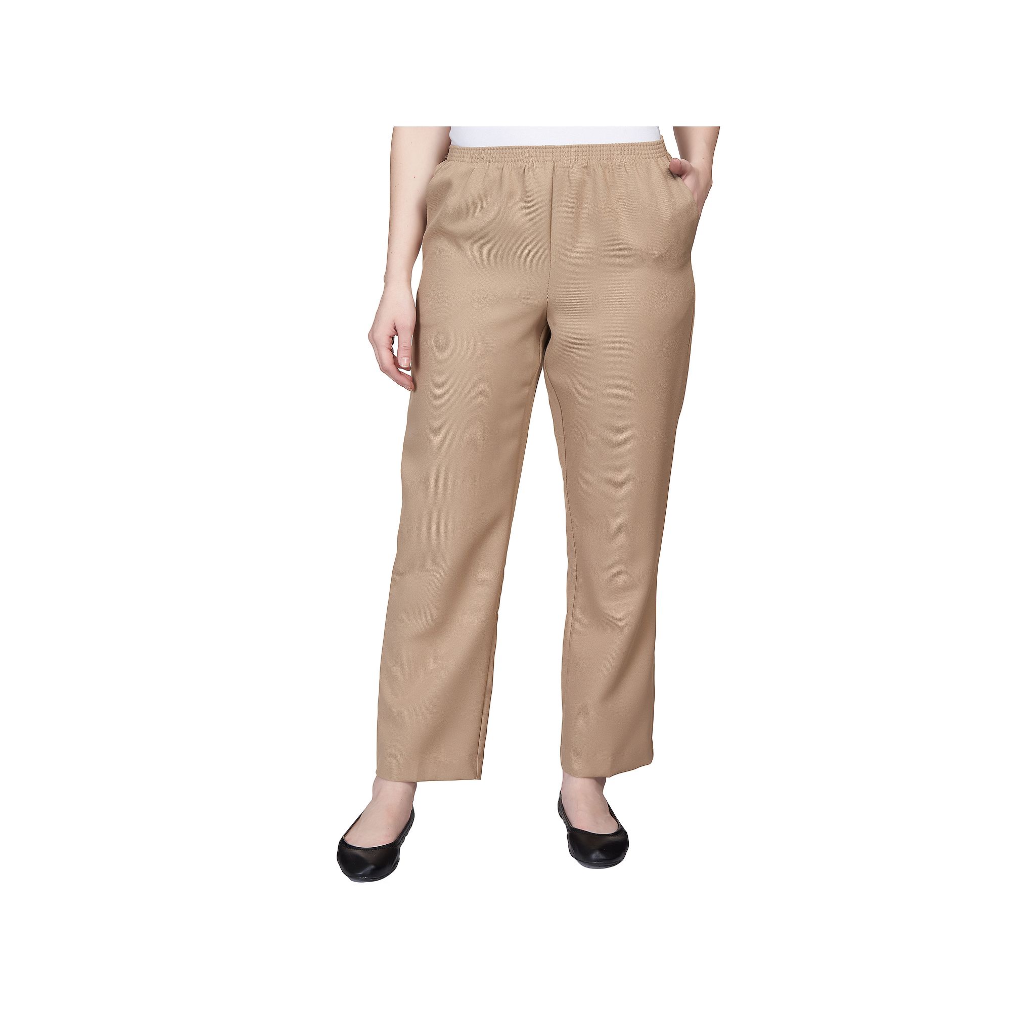 Petite Alfred Dunner Classic Pull-On Straight-Leg Pants, Womens, Size: 6P 