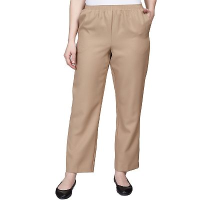 Petite Alfred Dunner Classic Pull-On Straight-Leg Pants
