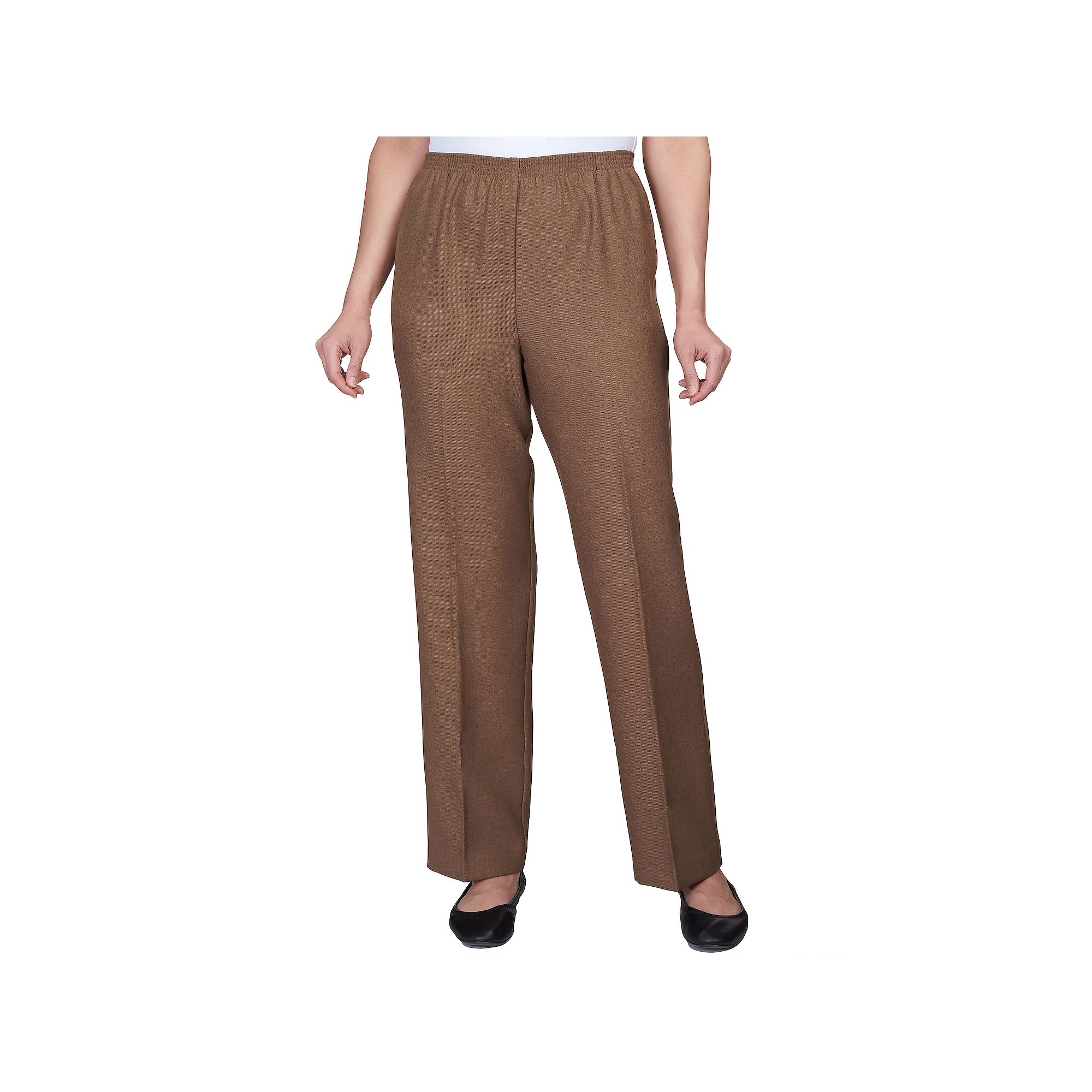 Petite Alfred Dunner Classic Pull-On Straight-Leg Pants, Womens, Size: 6P 