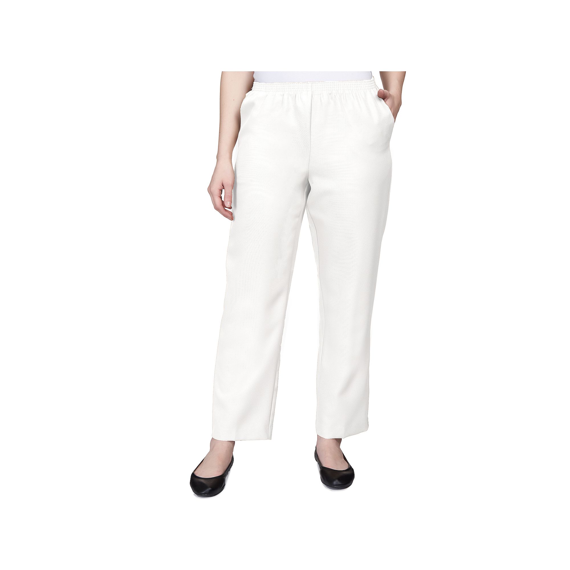 Petite Alfred Dunner Classic Pull-On Straight-Leg Pants, Womens, Size: 6P 