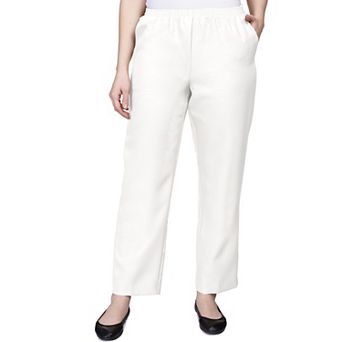 Petite Alfred Dunner Classic Pull-On Straight-Leg Pants