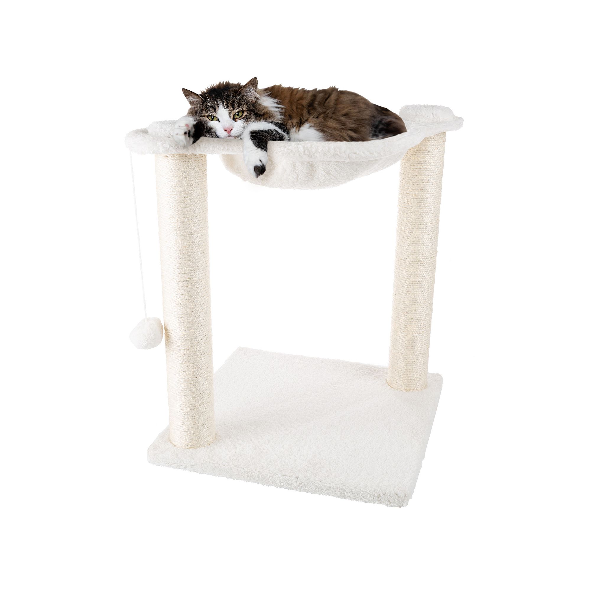 PetMaker Hammock Style Cat Tree & Scratcher, Ivory