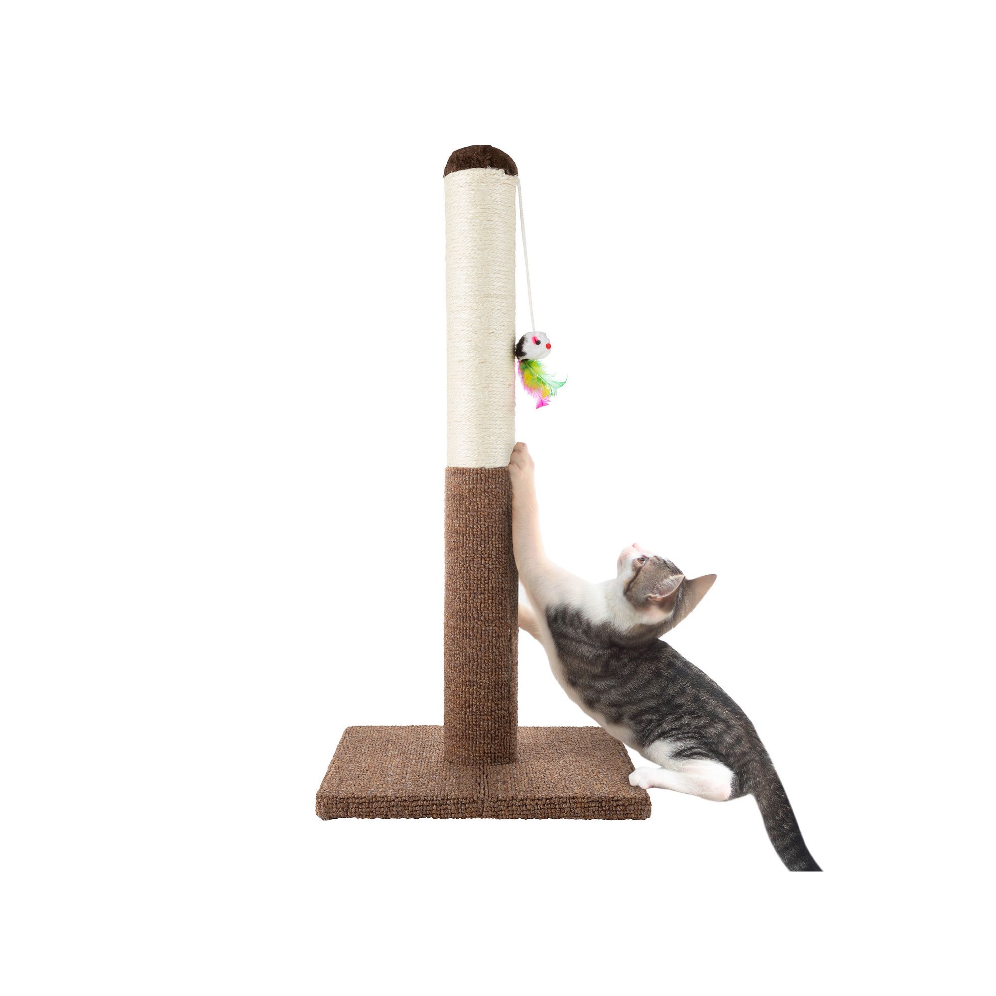 PetMaker Tall Cat Scratching Post, Brown