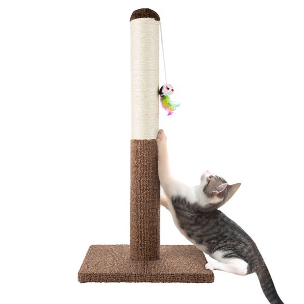 tall scratching posts for cats Tall Round Jute Cat Scratching Post from Prevue Pet  hauspanther