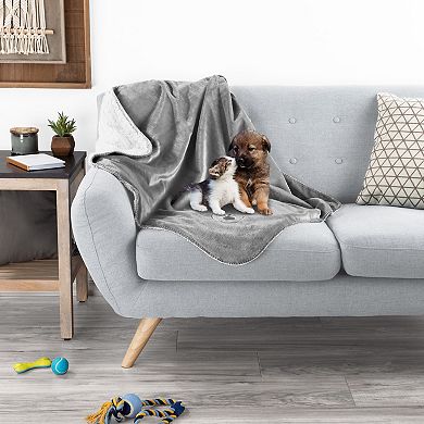 PetMaker Grey Waterproof Pet Throw Blanket