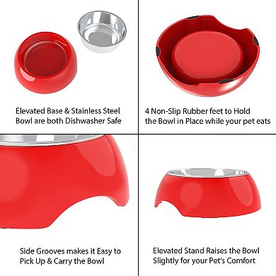 PetMaker 24-oz. Stainless Steel Pet Bowls 2-Piece Set