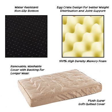 PetMaker Medium Egg Crate Memory Foam Pet Cushion 
