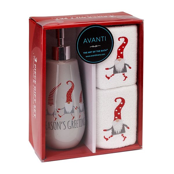 Avanti Gnome Walk Fingertip Towel Soap Pump Box Set