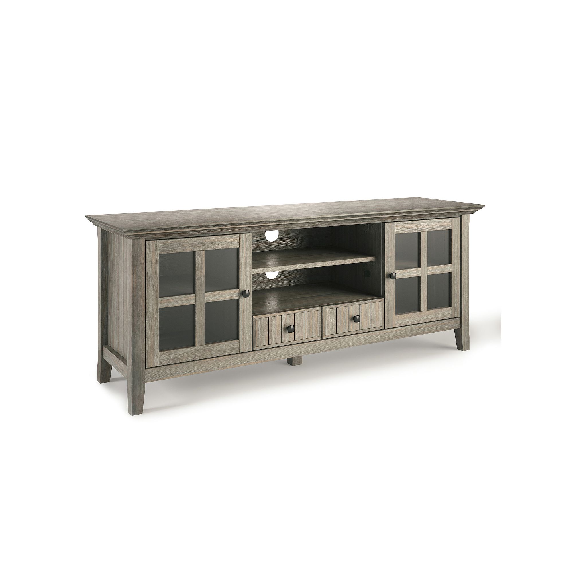 Simpli Home Acadian 60 TV Media Stand, Distressed Gray