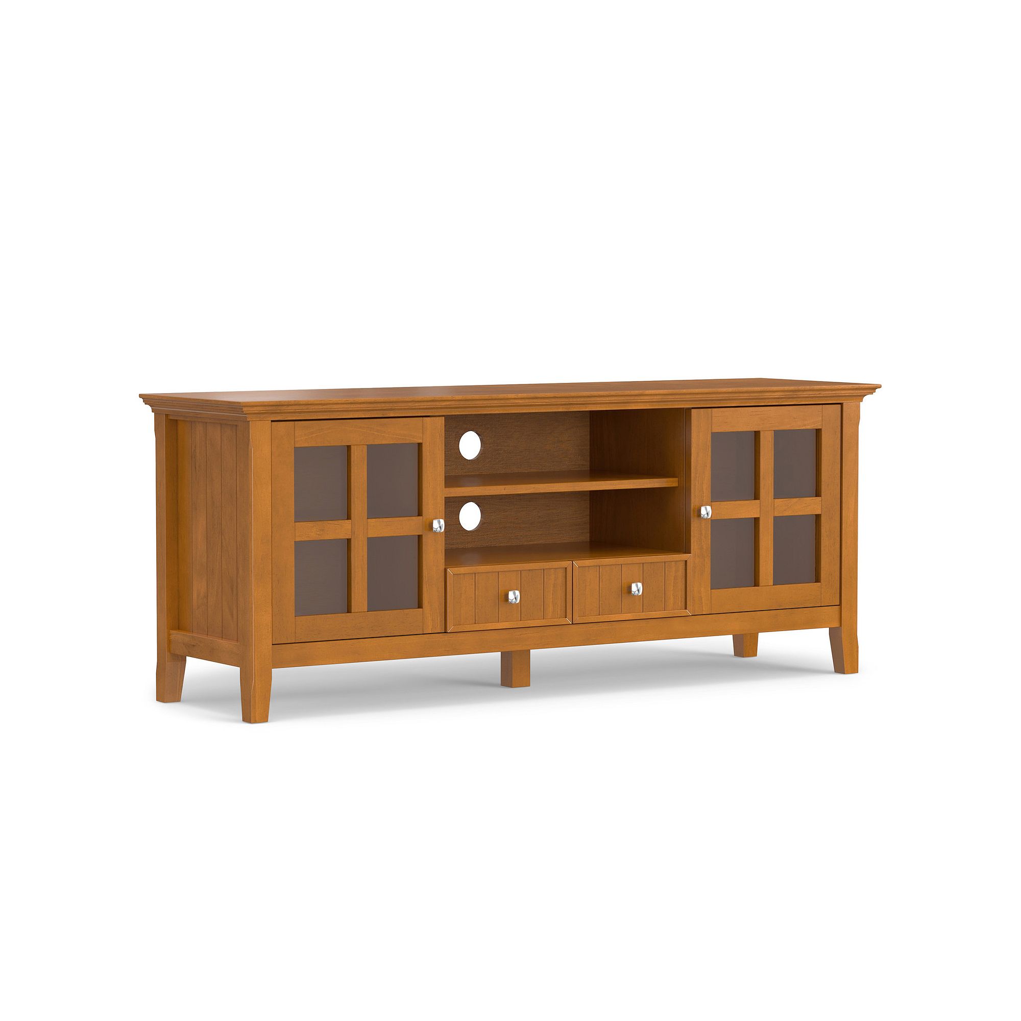 Simpli Home Acadian 60 TV Media Stand, Light Golden Brown
