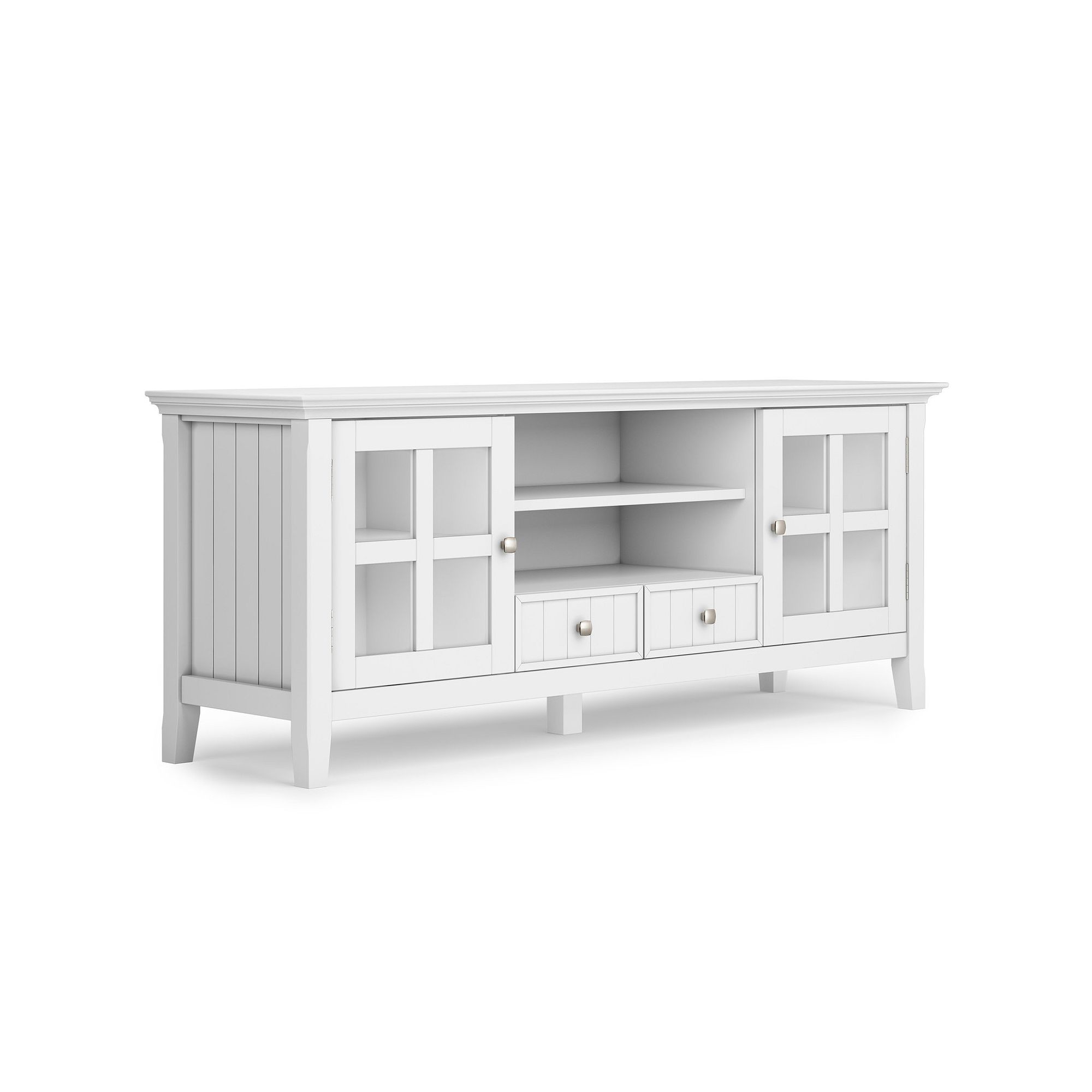 Simpli Home Acadian 60 TV Media Stand, White