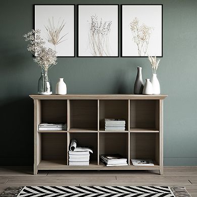 Simpli Home Solid Wood Transitional 8 Cube Storage Shelf