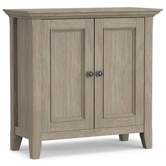 Simpli Home Solid Wood Transitional Low Storage Cabinet