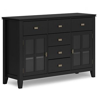 Simpli Home Solid Wood Contemporary Sideboard Buffet Credenza