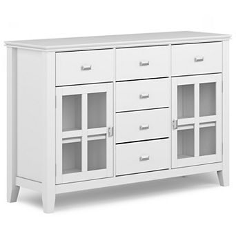 Simpli Home Solid Wood Contemporary Sideboard Buffet Credenza