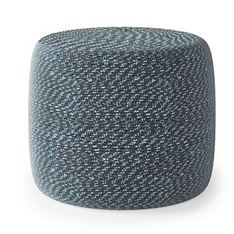 Simpli Home Bayley Round Braided Pouf