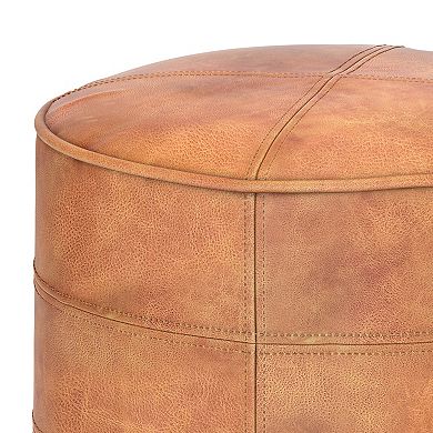 Simpli Home Connor Round Pouf Ottoman