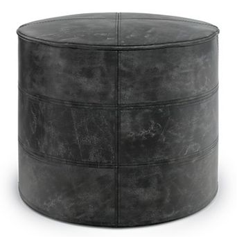 Simpli Home Connor Round Pouf Ottoman