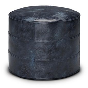 Simpli Home Connor Round Pouf Ottoman