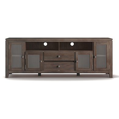 Simpli Home Cosmopolitan Contemporary 2 Drawer TV Media Stand
