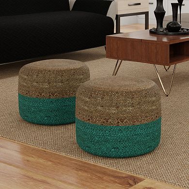 Simpli Home Lydia Round Pouf