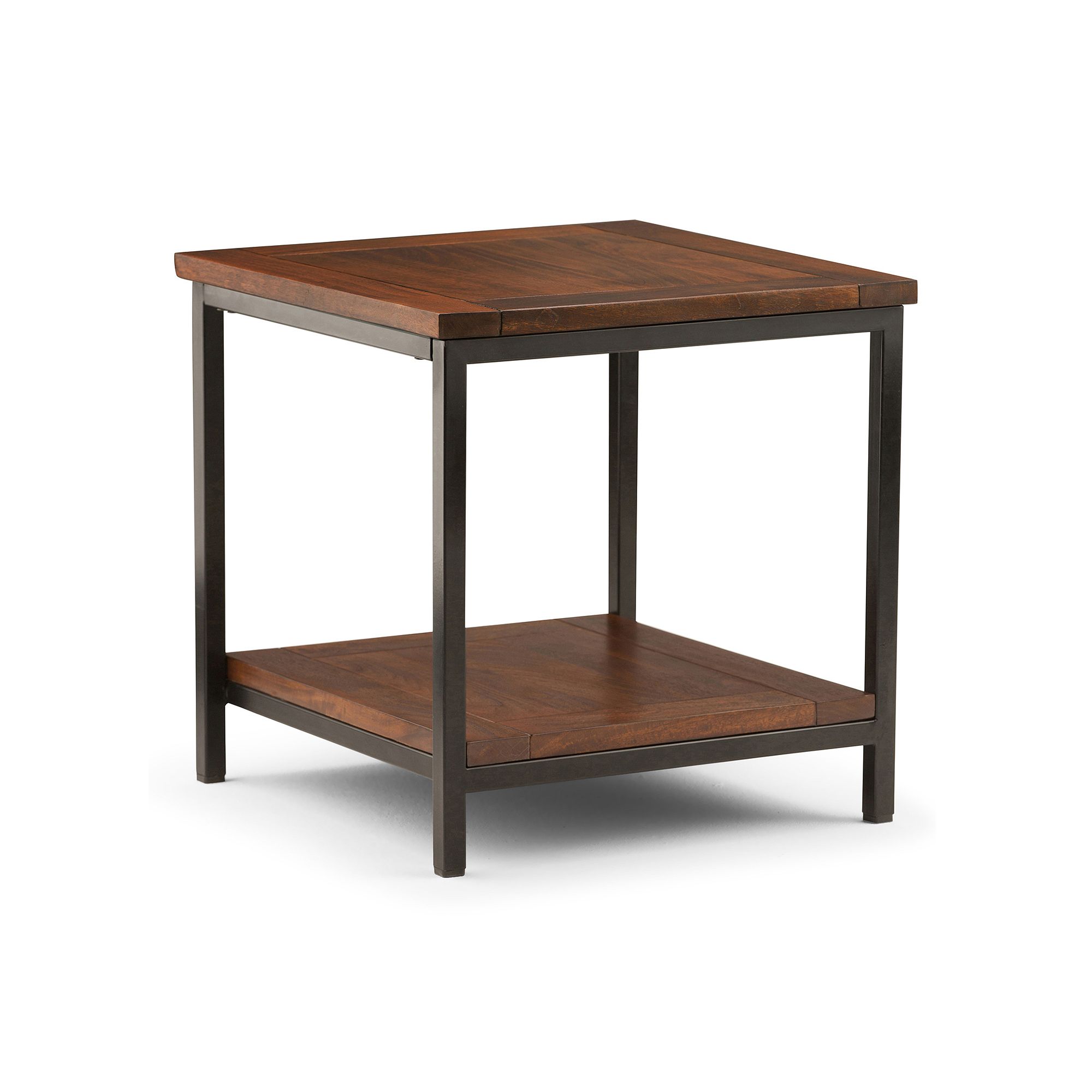 Simpli Home Skyler End Table, Red Brown