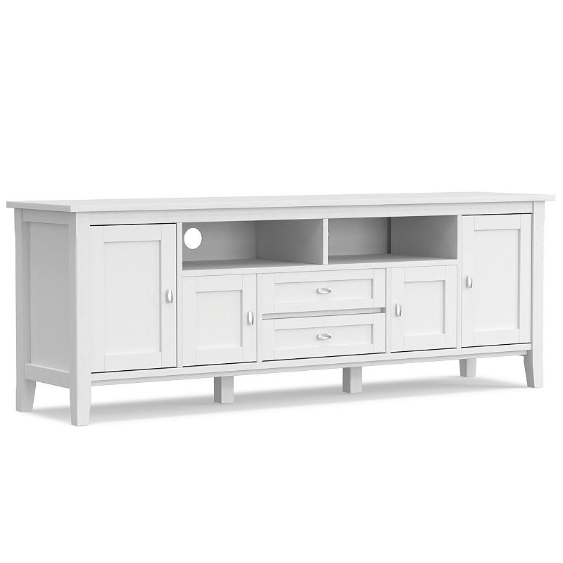 Simpli Home Warm Shaker 72-in. TV Media Stand, White