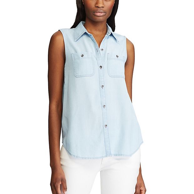womens chaps button down shirts