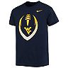 Youth Nike Navy West Virginia Mountaineers Sideline Icon T-Shirt