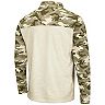 Men's Colosseum Oatmeal Nebraska Cornhuskers OHT Military Appreciation Desert Camo Quarter-Zip Pullover Jacket