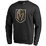 Men's Fanatics Branded Black Vegas Golden Knights Primary Team Logo Pullover Sweatshirt