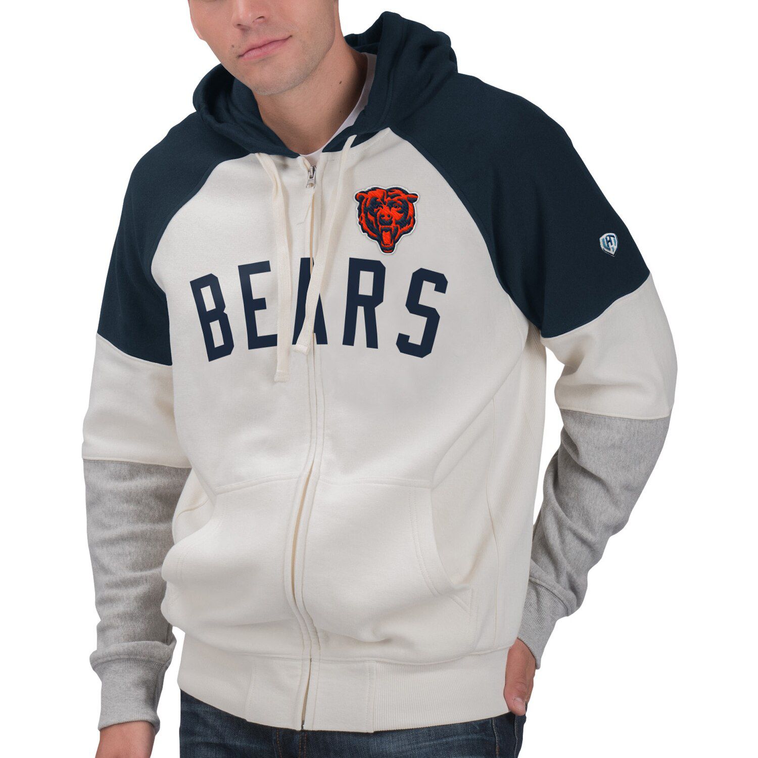men's chicago bears zip up hoodie