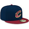 Men's New Era Navy/Wine Cleveland Cavaliers Official Team Color 2-Tone 59FIFTY Fitted Hat