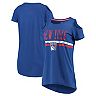 Women's G-III 4Her by Carl Banks Royal New York Rangers Clear The Bases Scoop Neck T-Shirt
