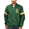 Men's Starter Green Green Bay Packers Throwback Jet Half-Zip Pullover Jacket