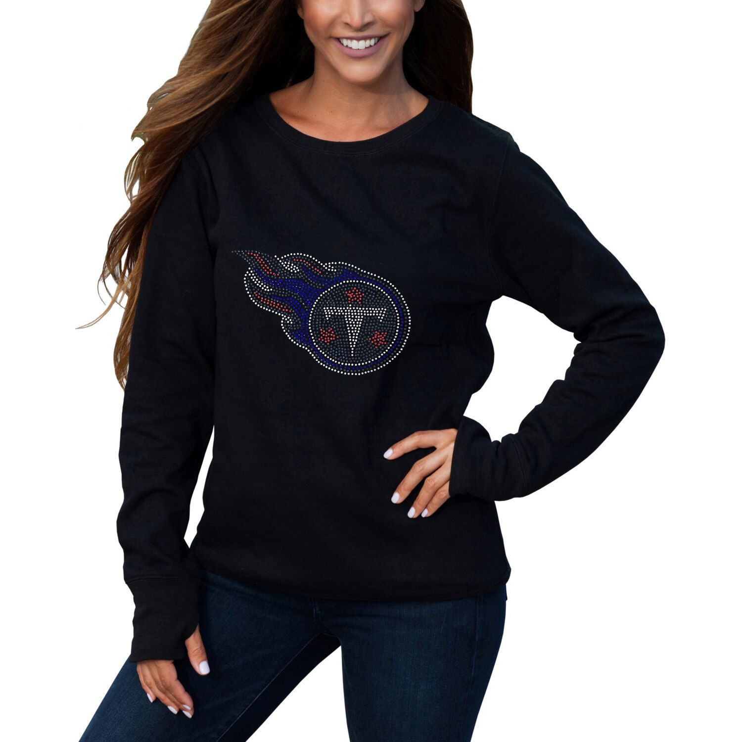 Ladies Titans Junk Food Graphic Pullover Hooded Sweatshirt - Official Tennessee  Titans Store