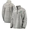 Women's Gray New York Jets Sherpa Quarter-Zip Pullover Jacket