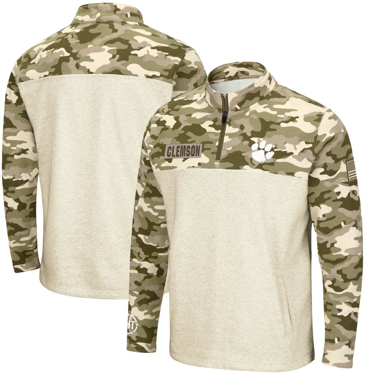 quarter zip camo pullover